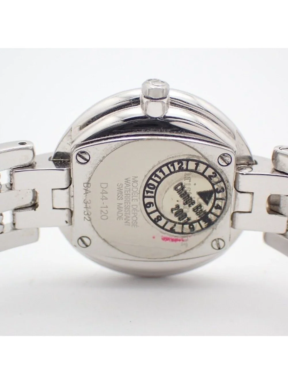 Dior Baguilla Quartz Watch 12 Gray Dial D with P Diamond 44